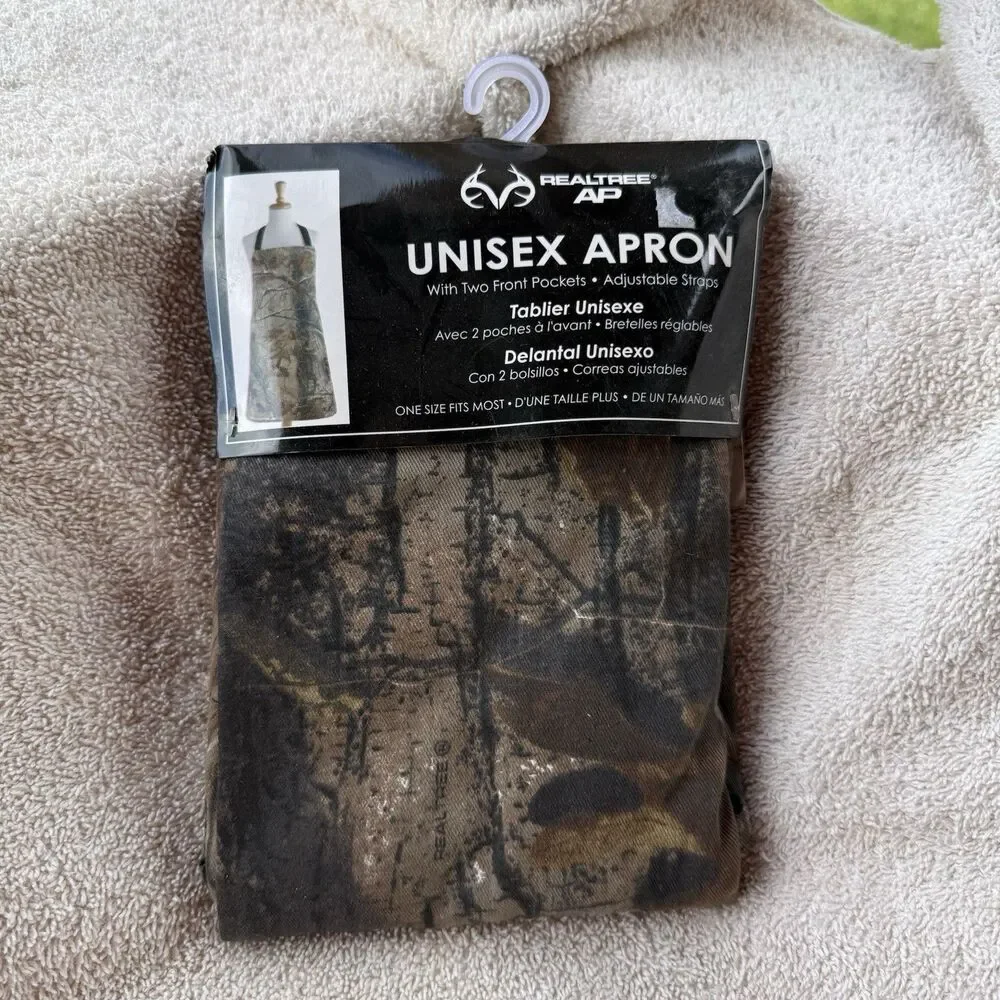 NWT Realtree AP Camo Unisex Apron Hunting BBQ Grill Kitchen Adjustable Cotton
